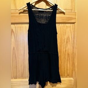 Ladies Black Romper Size Medium